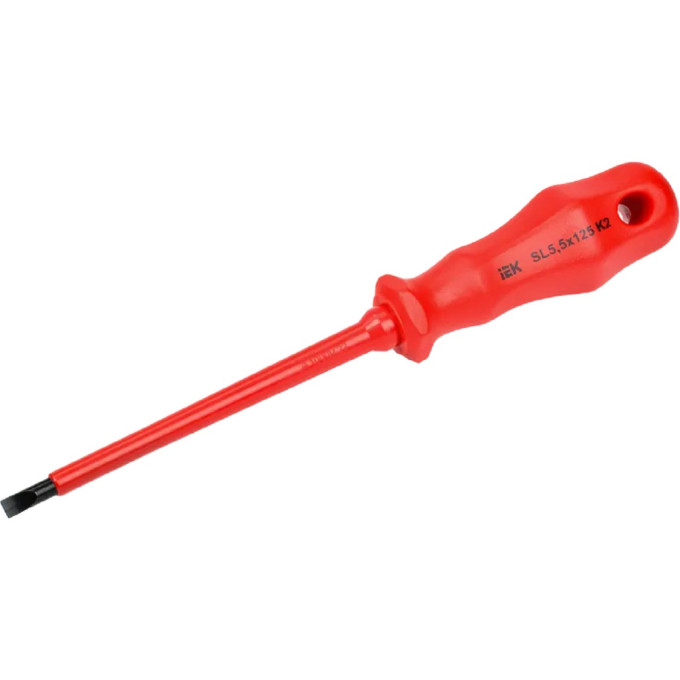 Отвертка диэлектрическая шлицевая IEK SL5,5х125 K2 1000В ARMA2L 3 A2L3-SC30-K2-SL-55-125
